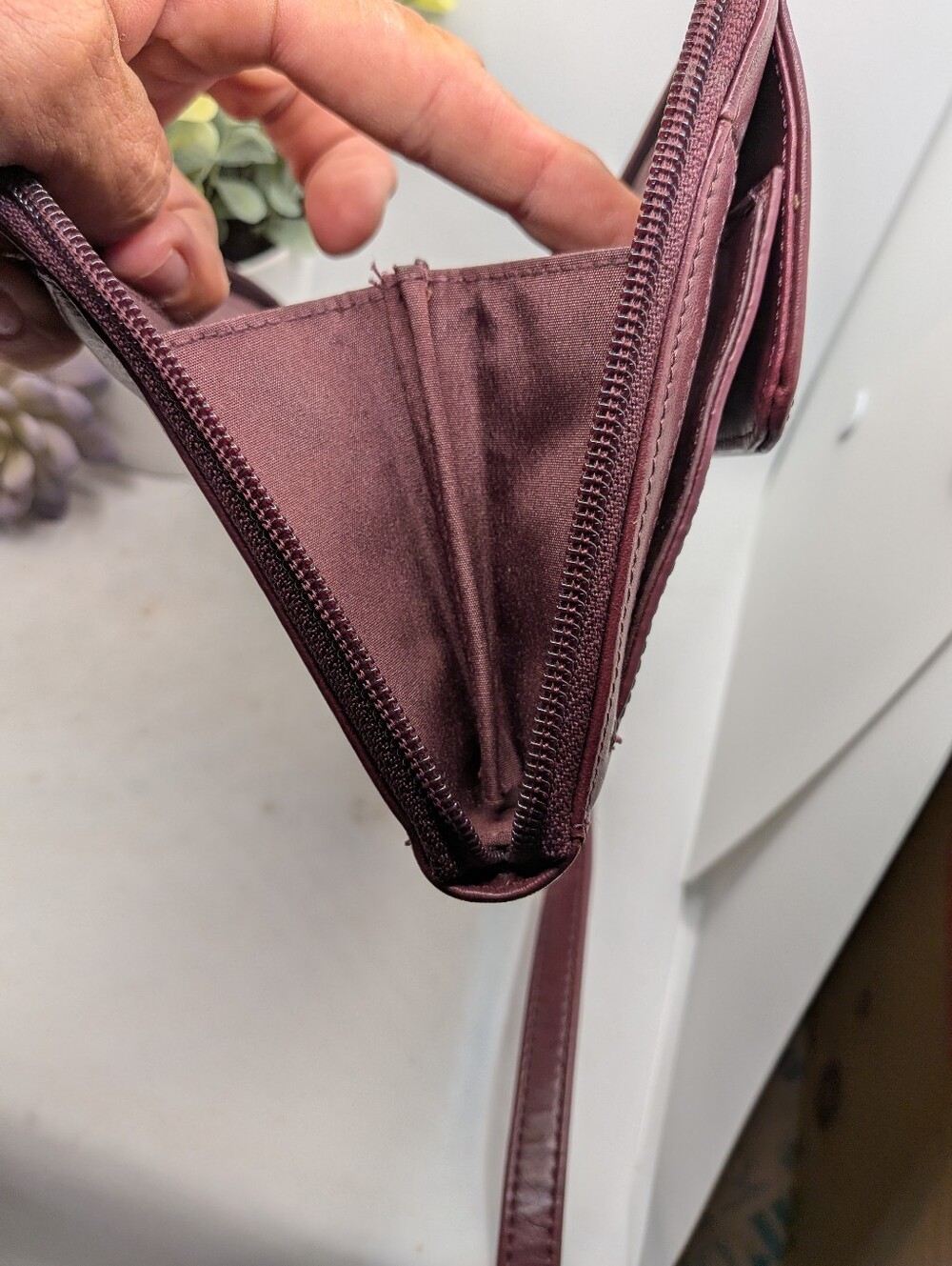 Etienne Aigner Burgundy Leather Crossbody - Picture 5 of 5